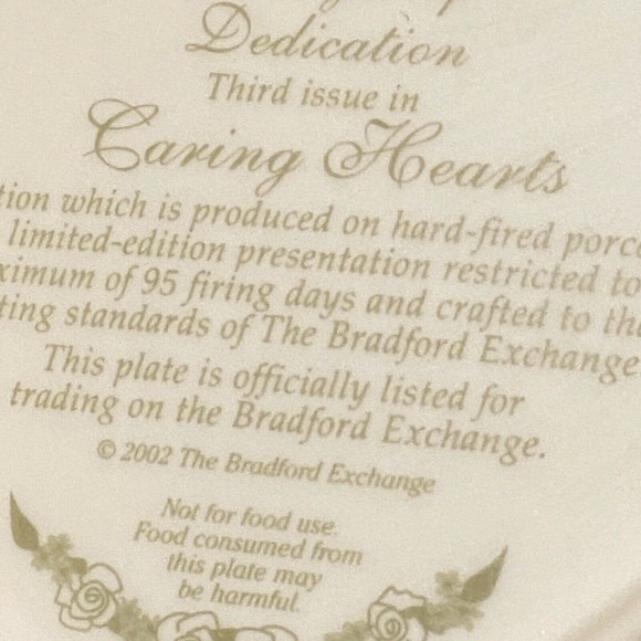 Bradex Nurses Pray of Dedication Porcelain Heart Shaped Plaque Wall Hanging - Picture 7 of 10